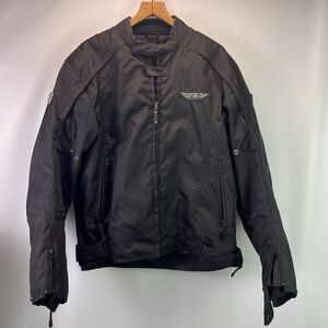 Fly Racing Men’s XL Black Motorcycle Motocross Jacket Armored Textile Mesh Lined